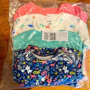 Size 24 month 4 pack Carter’s long sleeve Dino onesies